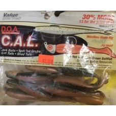D.O.A.  C.A.L. Weedless Worm Rig Stuffed with Farm-Grown Baitfish